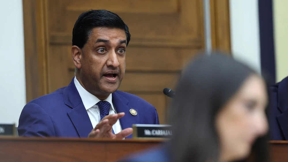 U.S. Rep. Ro Khanna (D-Calif.) questions U.S. Secretary of Defense Pete Hegseth during a House Armed Services Committee hearing in the Rayburn House Office Building in Washington, D.C. on April 29, 2026. Photo by Kevin Dietsch/Getty Images.
