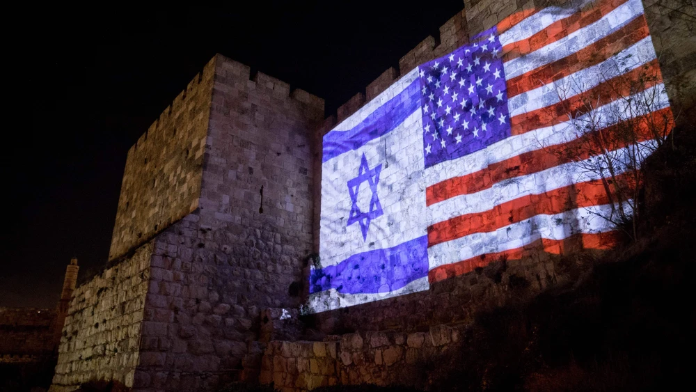Israeli and American Flags