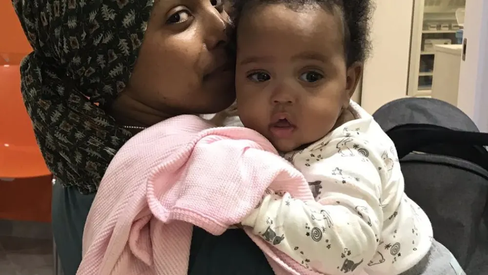 Mother and baby at the Kaplan Medical Center. Photo courtesy of Lou Balcher.