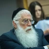 Minister of Jerusalem Affairs and Jewish Heritage Meir Porush attends a Finance Committee meeting at the Knesset in Jerusalem on May 12, 2025. Photo by Yonatan Sindel/Flash90.