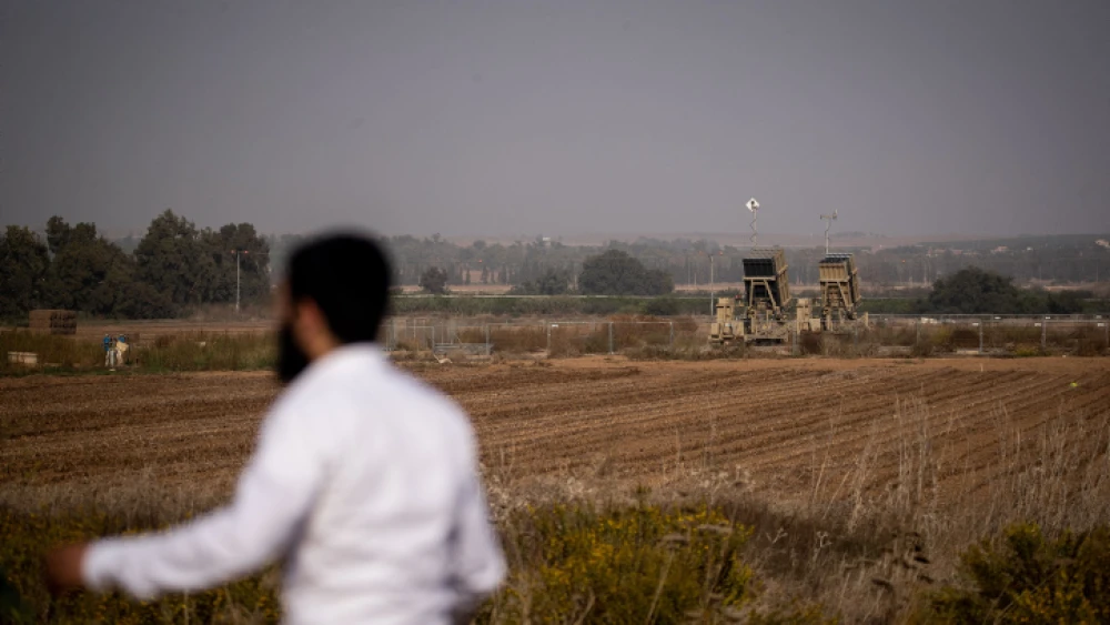 An Iron Dome battery is seen near the town of Sderot in southern Israel, near the border with Gaza Strip, on Nov. 13, 2019. Photo by Yonatan Sindel/Flash90.