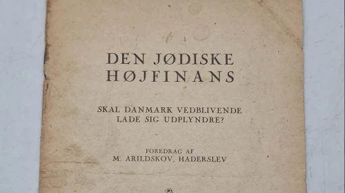 “The Jewish High Finance” pamphlet on sale on the website of the Bastion Auctions auction house in Denmark, Jan. 8, 2026. Source: Screenshot/Bastion Auctions.