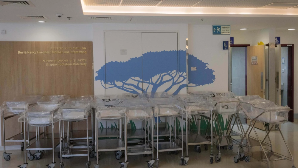 The maternity ward at Shaare Zedek Medical Center in Jerusalem, Dec. 31, 2023. Photo by Chaim Goldberg/Flash90.
