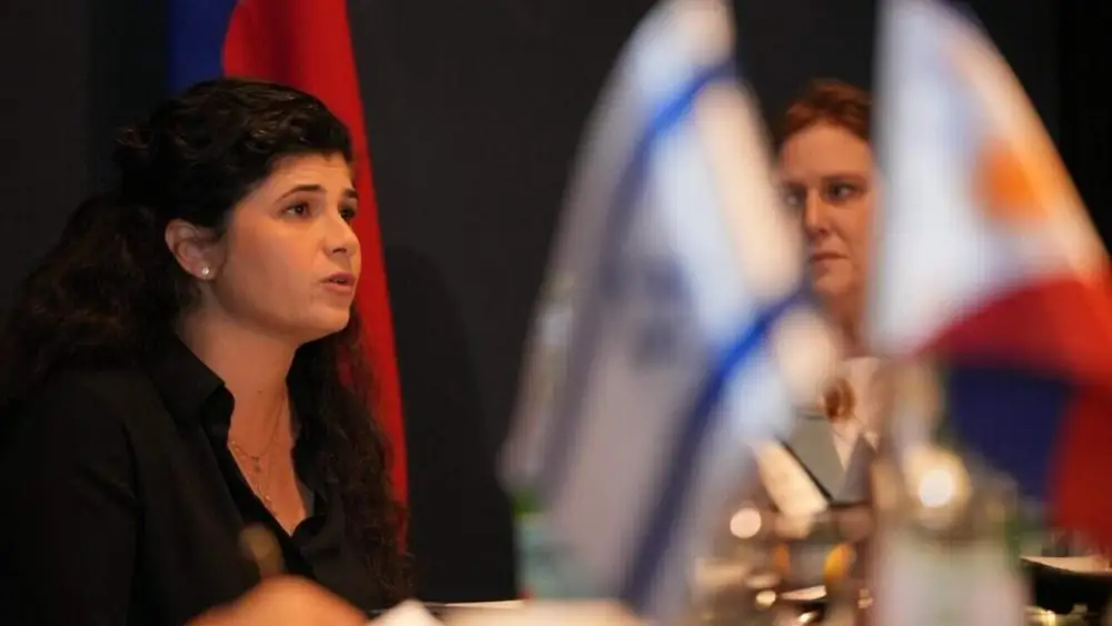 Israeli Deputy Foreign Minister Sharren Haskel on a visit to the Philippines. Credit: Lloyd Cruz Santos/ Chronos & Kairos Studio, October 19, 2025.