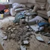 A home in Sderot after being hit by a rocket launched into Israel by terror groups based in the Gaza Strip in April 2023. Source: Twitter.