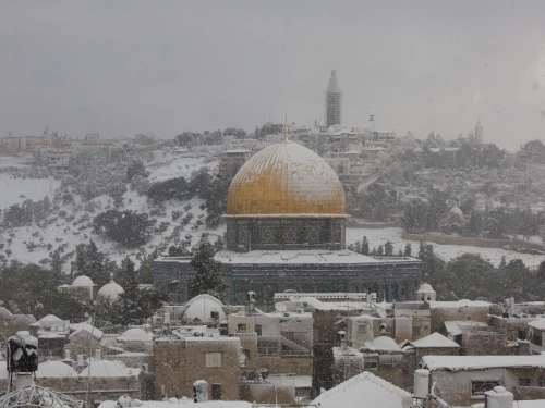 Temple Mount in Snow