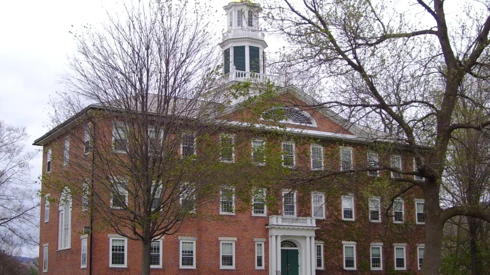 Griffin Hall of Williams College on Main Street in Williamstown, Mass. Credit: Beyond My Ken/Wikimedia.