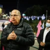 Telem Party faction head Moshe Ya'alon at a protest against Israeli Prime Minister Benjamin Netanyahu in Efrat on Dec. 19, 2020. Photo by Gershon Elinson/Flash90.