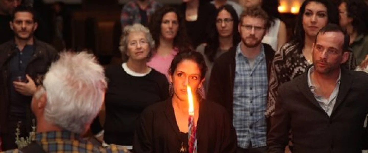 A Jewish Havdalah service marking the end of Shabbat in Los Angeles. Credit: Reboot.