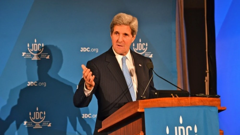 U.S. Secretary of State John Kerry delivers remarks at the American Jewish Joint Distribution Committee’s 100th anniversary celebration at the National Women in the Arts Museum in Washington, D.C., on Dec. 9, 2013. Credit: U.S. State Department.