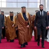 Qatari Prime Minister Sheikh Mohammed bin Abdulrahman Al Thani and Syrian leader Ahmed al-Sharaa