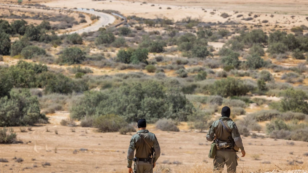 Members of the Israel Border Police's Yamas special operations counter-terrorism unit on the border with Egypt on July 12, 2022. Photo by Nati Shohat/Flash90.