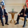 Israeli Prime Minister Benjamin Netanyahu meets with the Azerbaijan President Ilham Heydar Oghlu Aliyev in Baku on Dec. 13, 2016. Photo by Haim Zach/GPO.