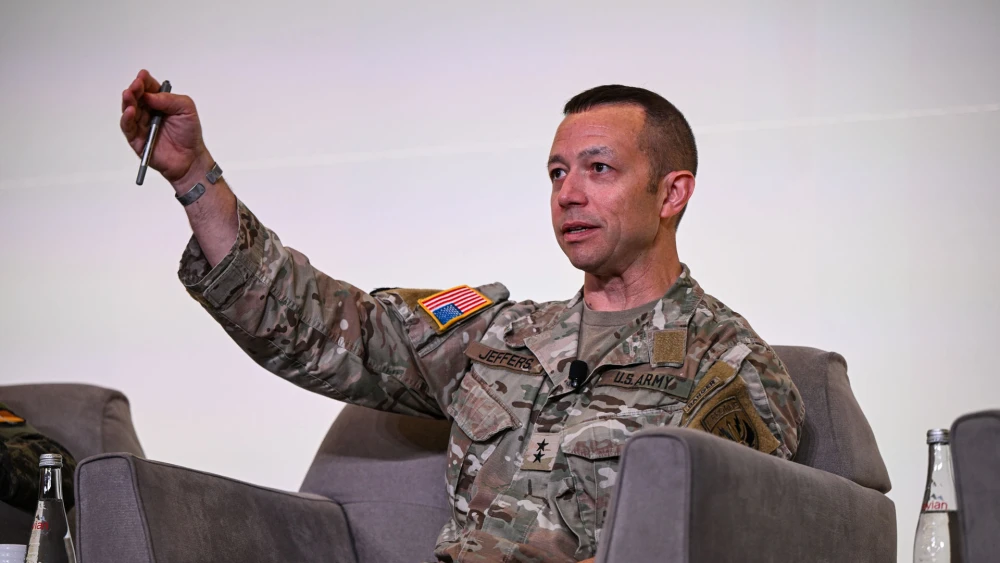 Army Maj. Gen. Jasper Jeffers III, commander of U.S. Special Operations Command Central, speaks during a panel at Special Operations Forces Week 2026 in Tampa, Fla., May 20, 2026. Credit: Air Force Tech. Sgt. Marleah Miller.