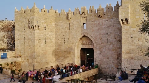Click photo to download. Caption: Damascus Gate in Jerusalem. Credit: Zairon via Wikimedia Commons.