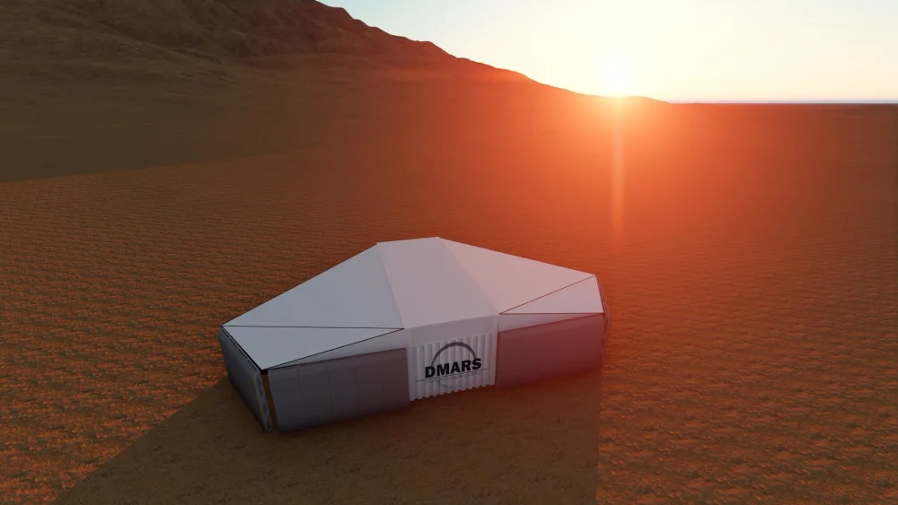 An artist's rendering of the D-Mars station in Israel's Negev desert. Credit: D-Mars Project.