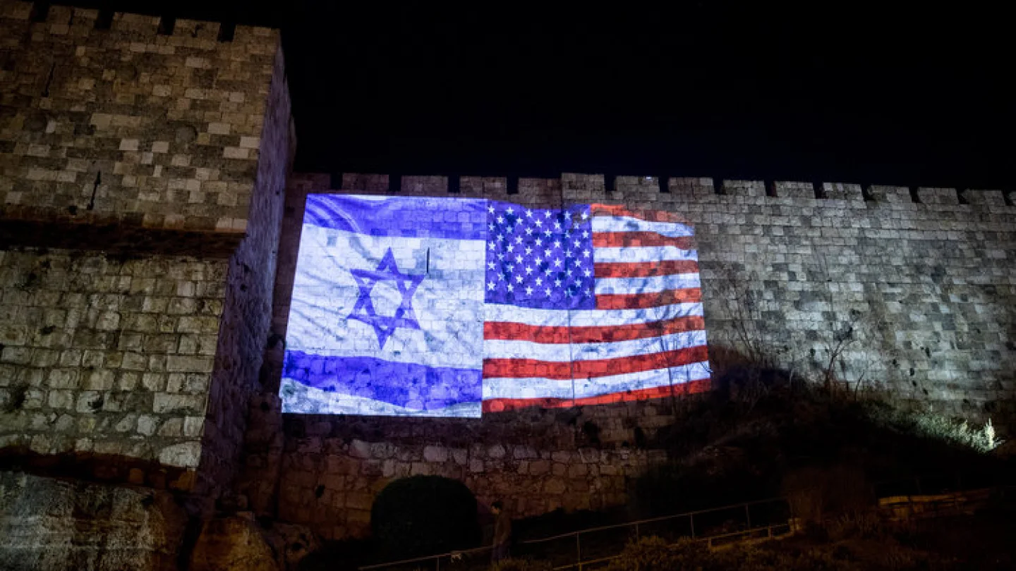 US, Israel Flags