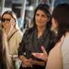 Then-U.S. Ambassador to the United Nations Nikki Haley visits the Western Wall, Judaism's holiest site, in Jerusalem's Old City, on June 7, 2017. Photo by Hadas Parush/Flash90.