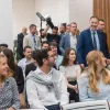 European Parliament president Roberta Metsola speaks with students at Tel Aviv University on May 22, 2022. Source: Twitter.