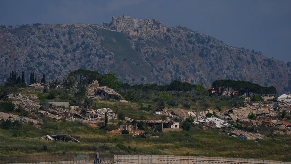 A view of the Beaufort Castle and destroyed houses at a village in Southern Lebanon from the Israeli side of the border, May 31, 2026. Photo by Ayal Margolin/Flash90.