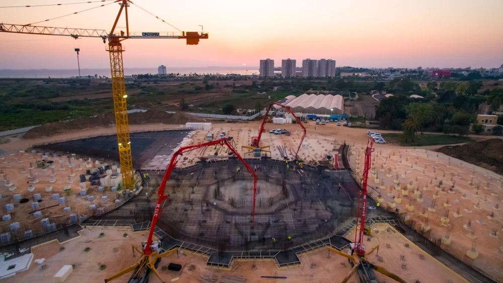The Shrine of Abdu’l Baha under construction in Akko, Israel. Courtesy photo.