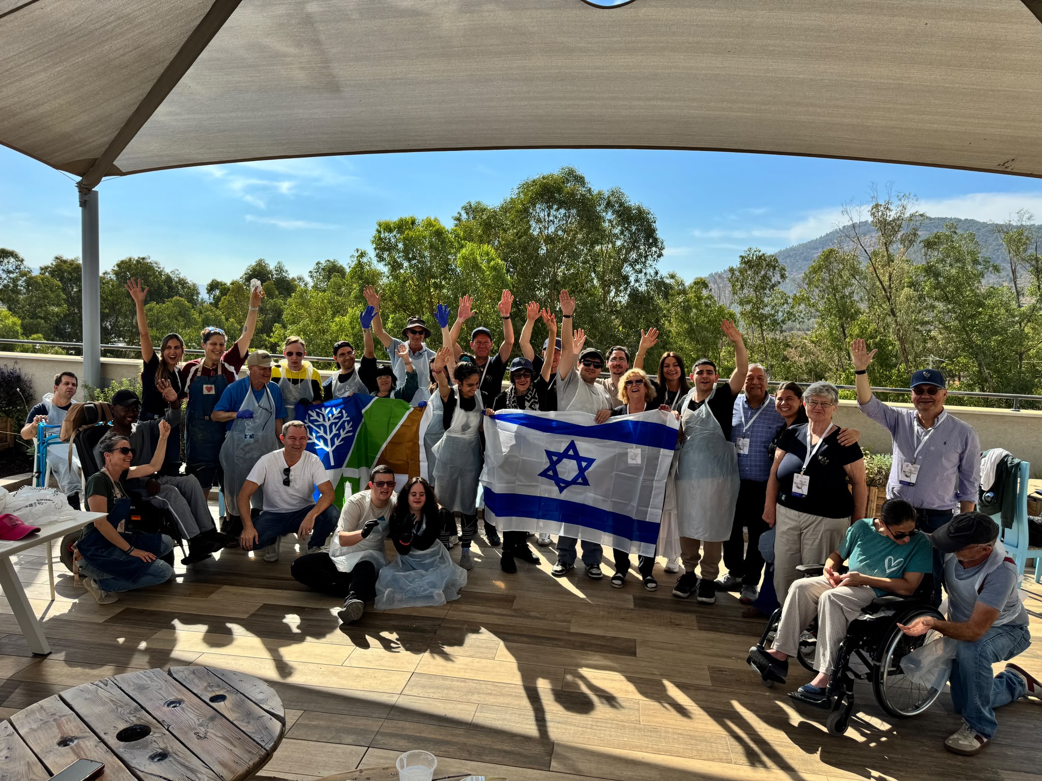 KKL-JNF leaders volunteer with people with special needs in northern Israel during the organization’s World Leadership Conference, Oct. 20, 2026. Credit: KKL-JNF.